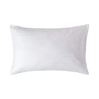 Homescapes White Pure Egyptian Cotton Pillowcase Standard Size 330 Tc 500 Thread Count Percale Equivalent Satin Stripe Housewife Pillow Case Pack Of 2