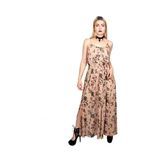 Jawbreaker Apothecary Master Sundress Maxi Dress Beige