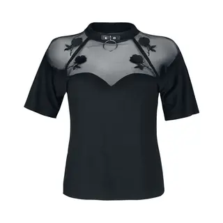 Jawbreaker Rose Garden Mesh Top T-Shirt Black