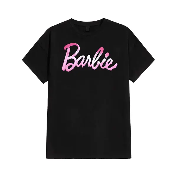 Barbie Melted Dames T-shirt - Zwart - Xl thumbnail