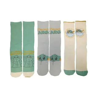 Heroes Inc, Sokken, Star Wars The Mandalorian Socken 3er-Pack Grogu L-Xl, Veelkleurig, (Set Van 3, L/Xl)