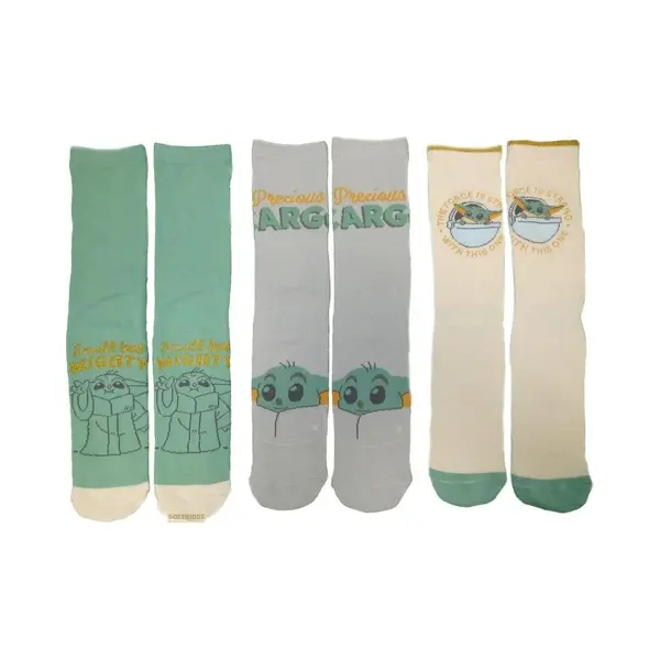 Heroes Inc, Sokken, Star Wars The Mandalorian Socken 3er-Pack Grogu L-Xl, Veelkleurig, (Set Van 3, L/Xl) thumbnail