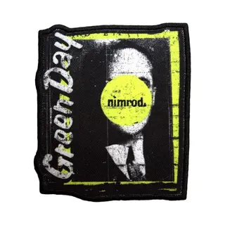 Green Day Nimrod Printed Iron On Patch (One Size) (Black/White/Yellow)