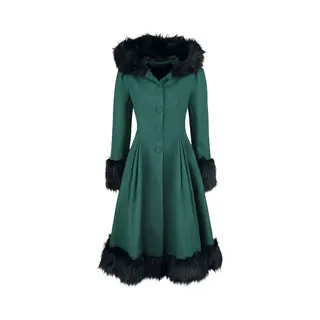 Hell Bunny Elvira Coat Petrol