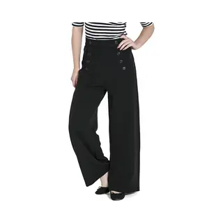 Hell Bunny Carlie Swing Trousers Cloth Trousers Black