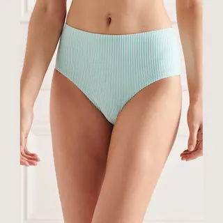 Superdry Hoge Taille Slip Bikinibroekje Blauw L Vrouw