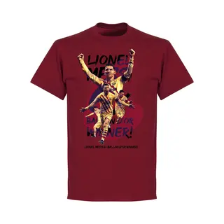 Retake Messi Ballon D'Or 2019 T-Shirt - Bordeaux Rood - Xxl