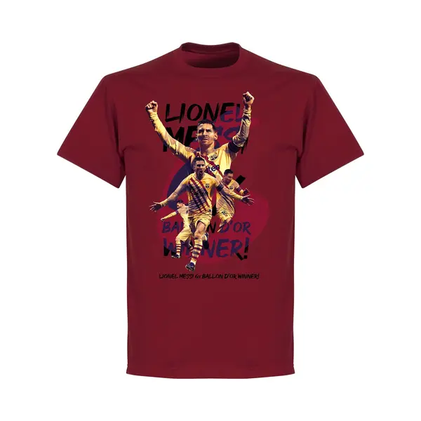 Retake Messi Ballon D'Or 2019 T-Shirt - Bordeaux Rood - Xxl thumbnail