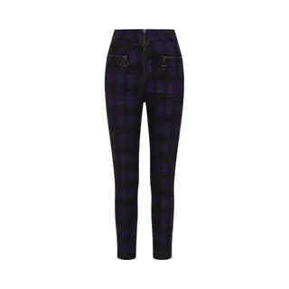 Banned - Damien Skinny Fit Broek - 2XL - Paars