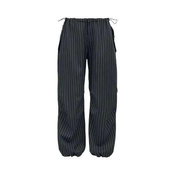 Banned Raven Pinstripe Trousers Cloth Trousers Black thumbnail