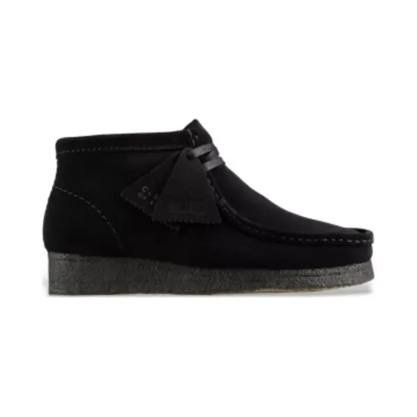 Clarks Für Damen. 26155521 Wallabee Lederstiefeletten Schwarz (36), 3 Bis 5 Cm, Wildleder, Schnürsenkel, Lässig thumbnail