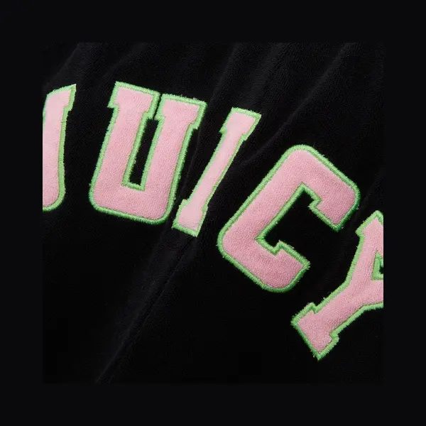 Juicy Couture Juicy Couture Perkin Drawstring Shorts With Juicy Branding Zwart - Maat S thumbnail