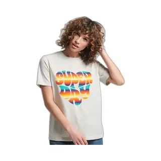 Superdry Vintage Scripted Infill T-shirt Grijs 2XS Vrouw