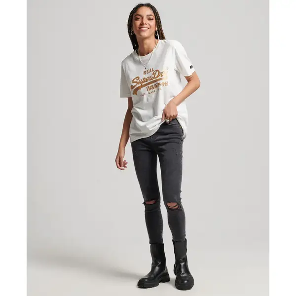 Superdry, Damen, Shirts, Vintage Logo T-Shirt Mit Verzierung, Weiss, (10XL) thumbnail