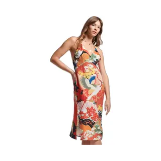 Superdry - Halflange Slipjurk Met Print - Dames - Jurken