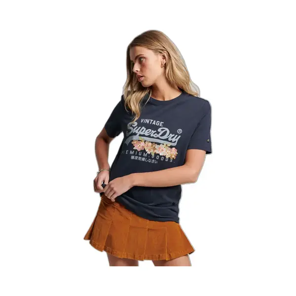 Superdry - Hoogwaardig Gebloemd T-shirt Met Vintage Logo - Dames - T-shirts thumbnail