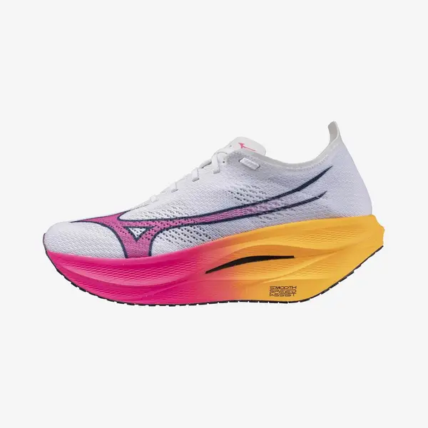 Mizuno Wave Rebellion Pro 3 Laufschuhe Weiß/rosa/orange - 46 thumbnail