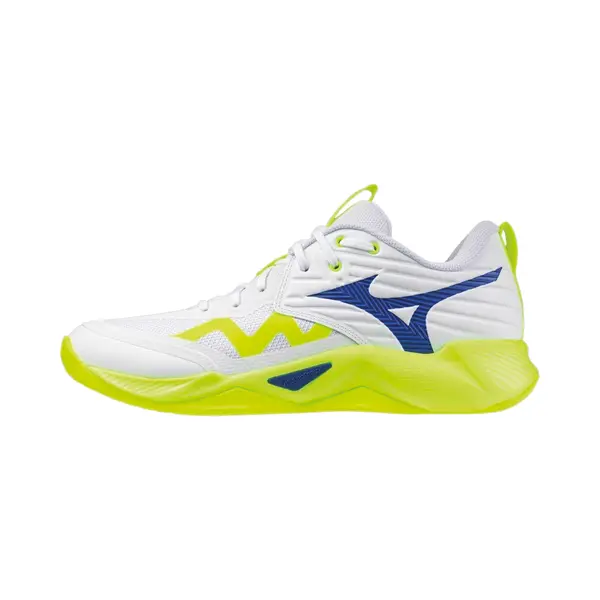 Mizuno Wave Momentum Pro Unisex-Erwachsene Schuhe, Weiß/Lightning Yellow/Dazzling Blue, 38 Eu thumbnail