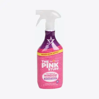 The Pink Stuff Glasreiniger - Streepvrije, Glanzende Ramen En Spiegels - Verwijdert Vuil, Vet En Vlekken - Vegan