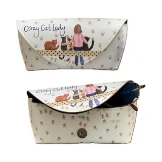 Crocodile Creek, Bril Accessoires, GL09 Crazy Cat Lady Kociara Brillenetui, Veelkleurig