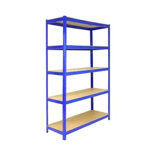 Monstershop Monster Racking T-Rax Strong Storage Shelves, Blue, 120Cm W, 45Cm D