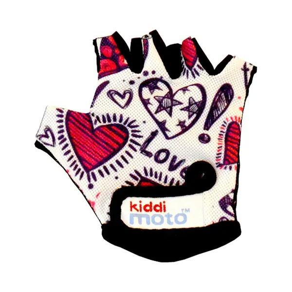 Kiddimoto Love Anti Slip Kids Bike Gloves For Kids Boys & Girls Best Toddler Bike Gloves Ages 2-8 Fingerless Cycling Gloves For Youth Sports Like Mtb, thumbnail