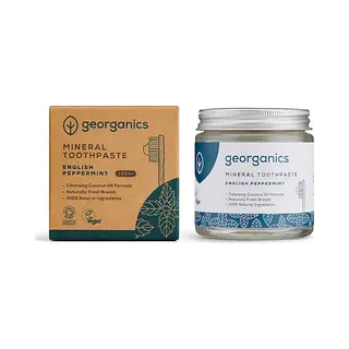 Georganics Fluoride Free Mineral Toothpaste - English Peppermint 120ml