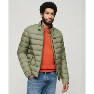 Superdry Für Herren. M5011851A Leichte Steppjacke Grün (Xl), Lässig, Nylon, Langarm