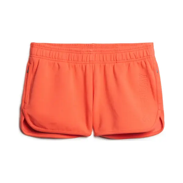 Superdry Damen Sports Tech Racer Shorts Leuchtend Korallrot 38 thumbnail