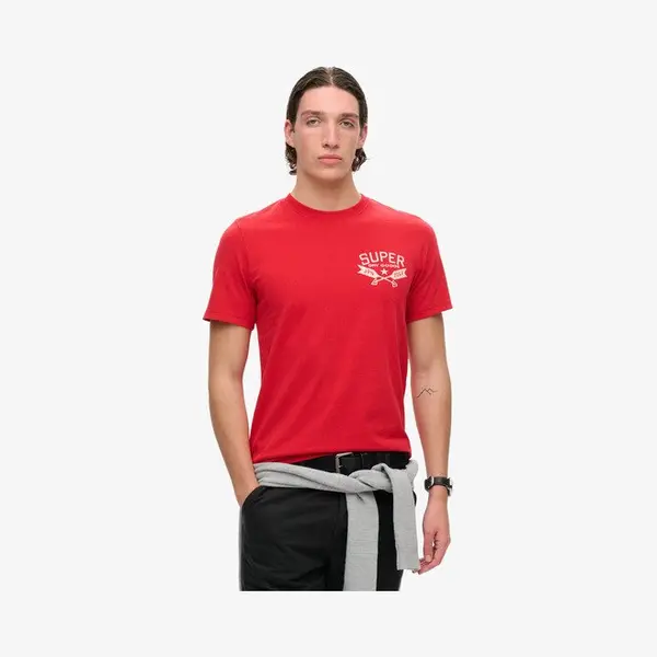 Superdry, Herren, Shirts, Outdoor T-Shirt Mit Grafik, Rot, (S) thumbnail