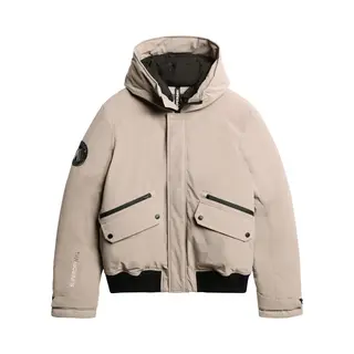 Superdry For Man. M5011908A City Beige Quilted Bomber Jacket (L), Casual, Recycled Polister, Sustainable