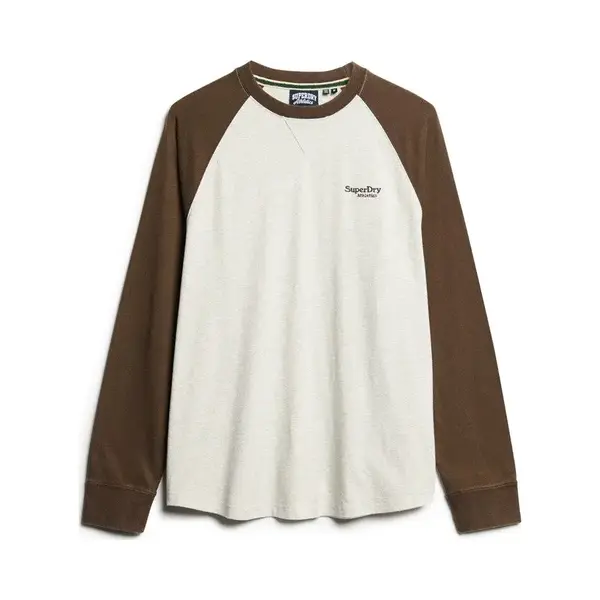 Superdry - Essential Baseballtop Met Logo En Lange Mouwen - Heren - Tops thumbnail