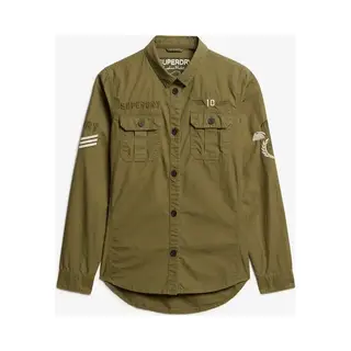 Superdry, Damen, Hemden, Hemd Im Militär-Stil, Grün, (10XL)