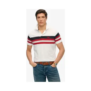 Superdry Lightweight Stripe Korte Mouw Poloshirt Wit S Man
