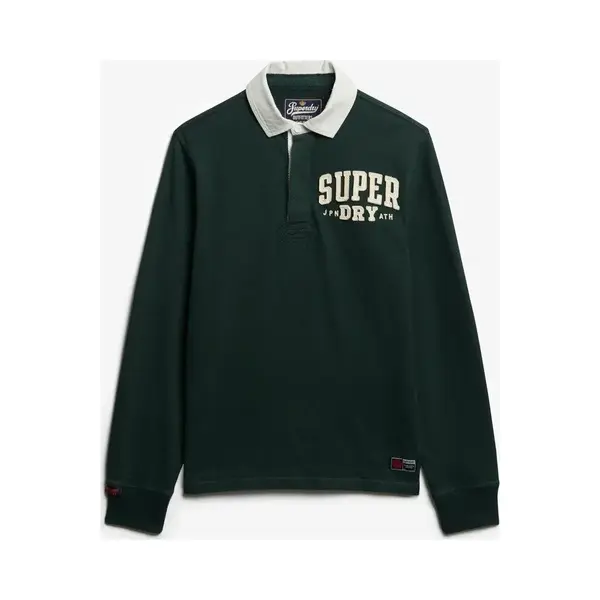 Superdry, Herren, Hemden, Vintage Athletic Rugby-Hemd, Grün, (S) thumbnail