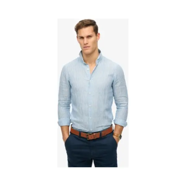 Superdry Für Herren. M4010995A Urlaubsshirt Blau (Xxl), Baumwolle, Klassisch, Langarm thumbnail