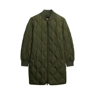 Superdry Für Damen. W5011932A Lange Steppjacke Grün (Xl), Lässig, Polyester