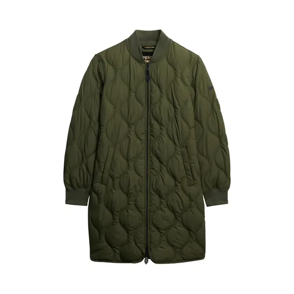 Superdry Für Damen. W5011932A Lange Steppjacke Grün (Xl), Lässig, Polyester thumbnail