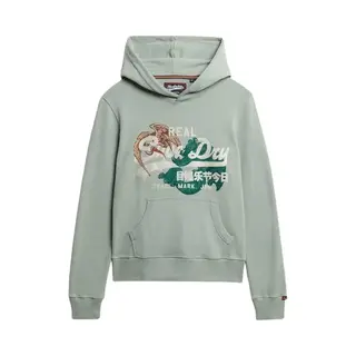 Superdry, Damen, Pullover, Lässiges Tokyo Vintage Logo Hoodie, Grün, (S)