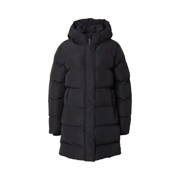 Superdry For Woman. W5012003A Hooded Sports Puffer Mid Jacket Black (S), Casual, Polyester thumbnail
