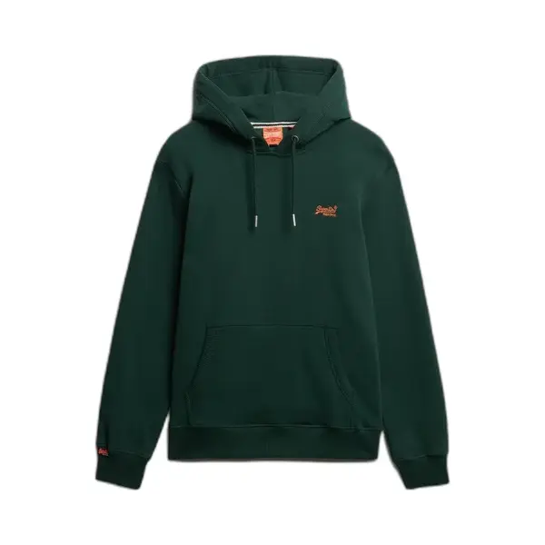 Superdry Herren Essential Logo Hoodie Emaille Grün/Orange S thumbnail