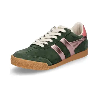 Gola Elan W Green Suede Womens Trainers CLB790-Nk In A Plain Suede Leather In Size 5