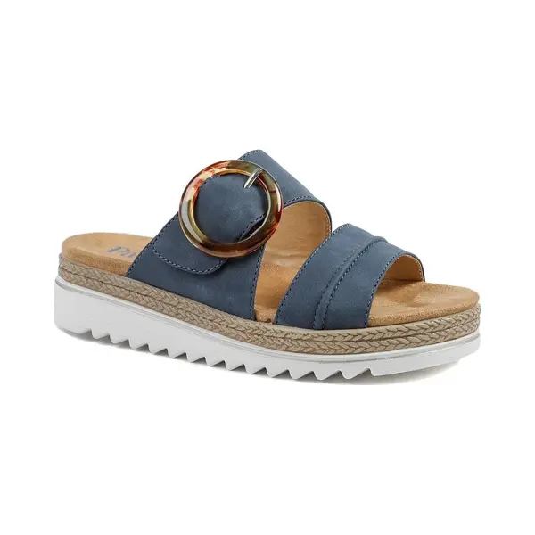 Pavers Adjustable-Fitting Mules In Navy thumbnail