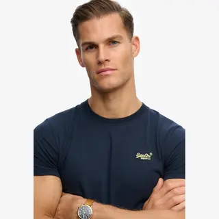 Superdry T-shirt Organic Cotton Essential Logo T M1011245a Nautical Navy/yellow Mannen Maat - M