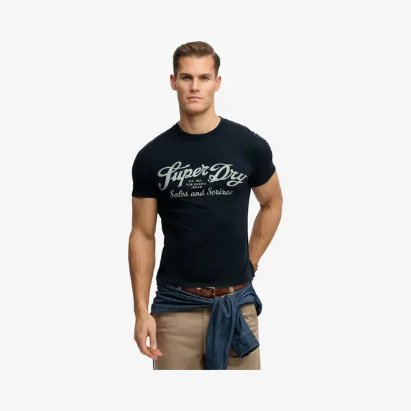 Superdry For Man. M1012352A Industry Worker Relaxed T-shirt Navy (L), Casual, Cotton, Short Sleeve thumbnail