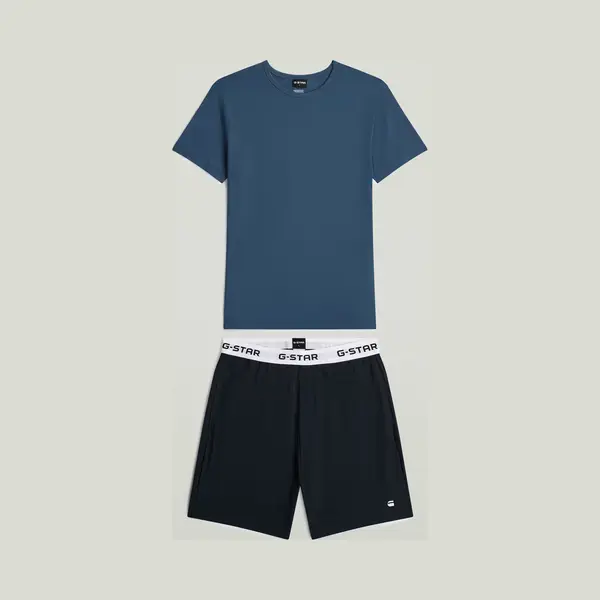 G-Star Heren Pyjamaset Kort Blauw thumbnail