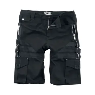 Heartless - Gothic Shorts - Invasion Short - 30 Tot 36 - Voor Mannen - Zwart