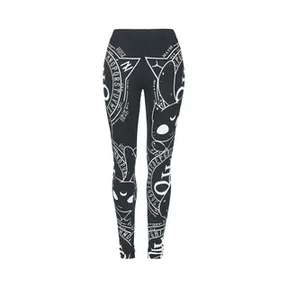 Heartless Cat Craft Leggings Black White