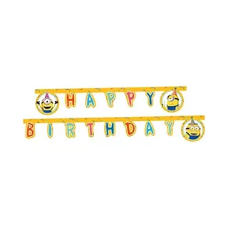 Procos Girlande Minions - 2, 3m Partykette Als Deko Für Kindergeburtstag Und Party