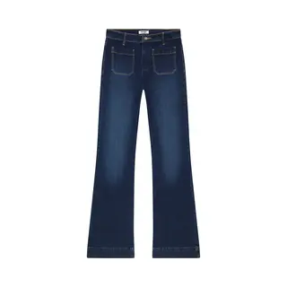 Wrangler Damen Flare Jeans, Dark Wash, 33W / 32L Eu